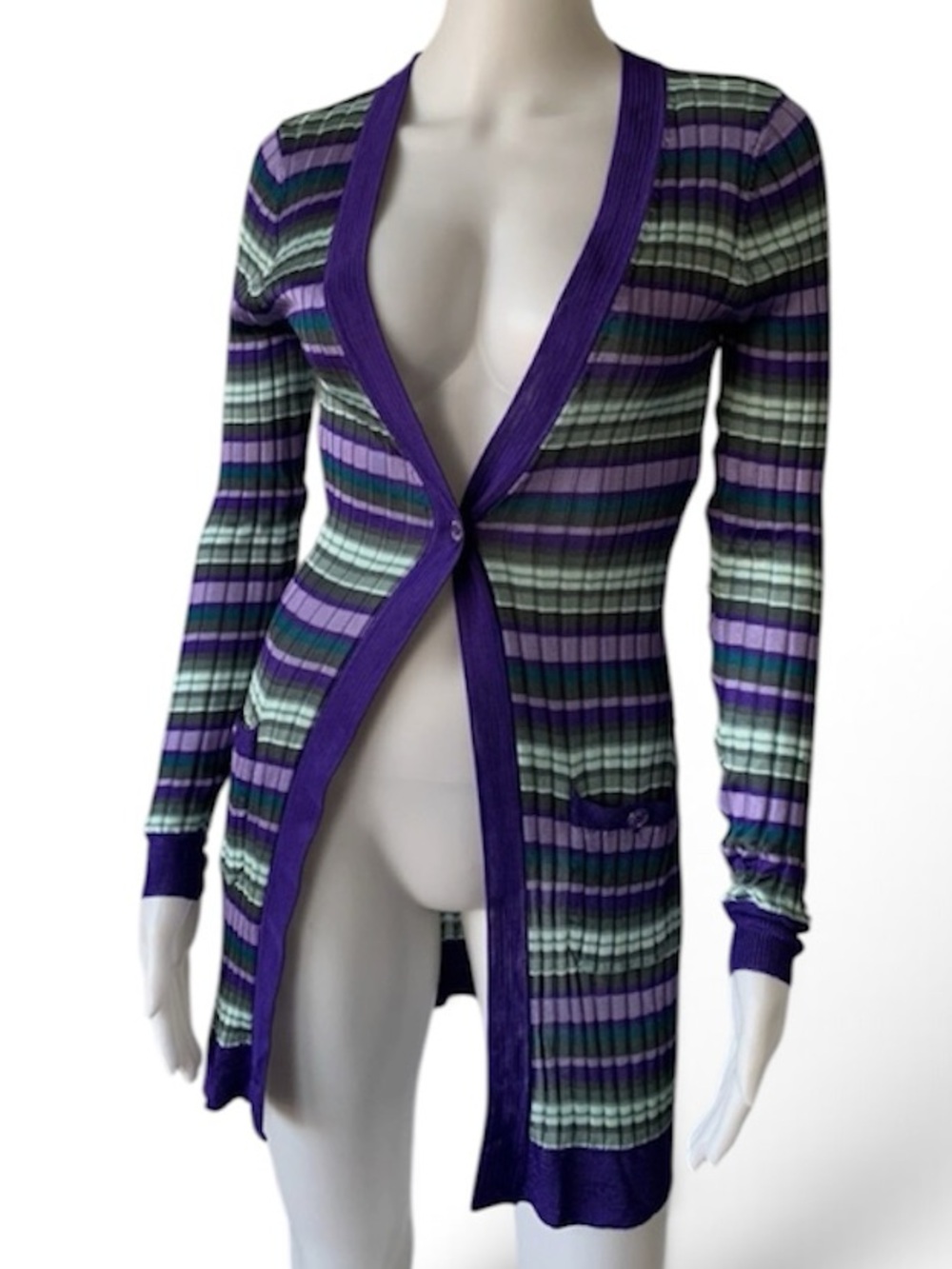 Marciano Multicoloured Horizontal Stripes Cardigan - Size XS